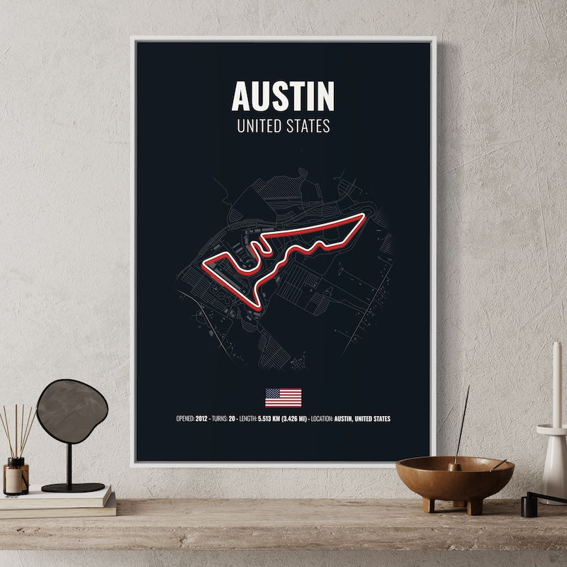 Austin Formula 1 Poster | Austin Formula 1 Print | Austin Formula 1 Wall Art
