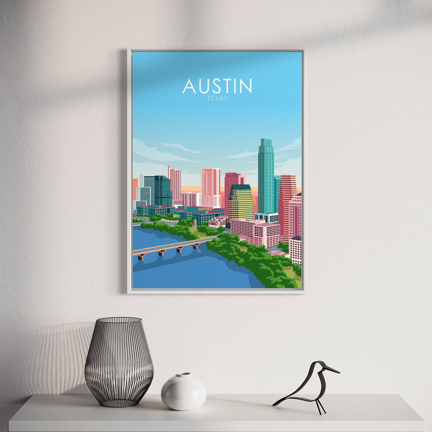 Austin Poster | Austin Wall Art | Austin Pastel Print