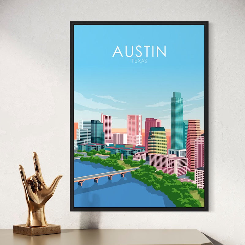 Austin Poster | Austin Wall Art | Austin Pastel Print