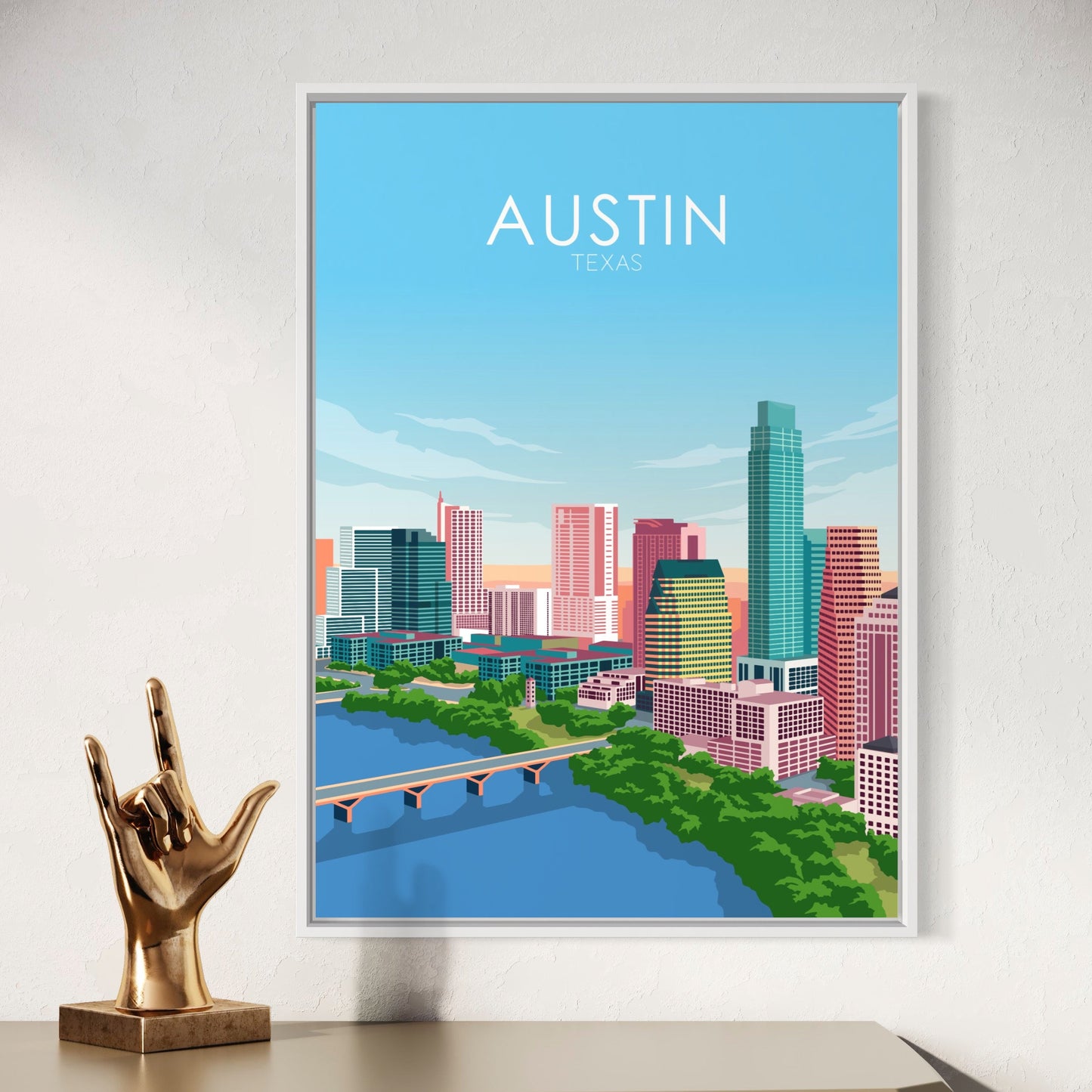 Austin Poster | Austin Wall Art | Austin Pastel Print