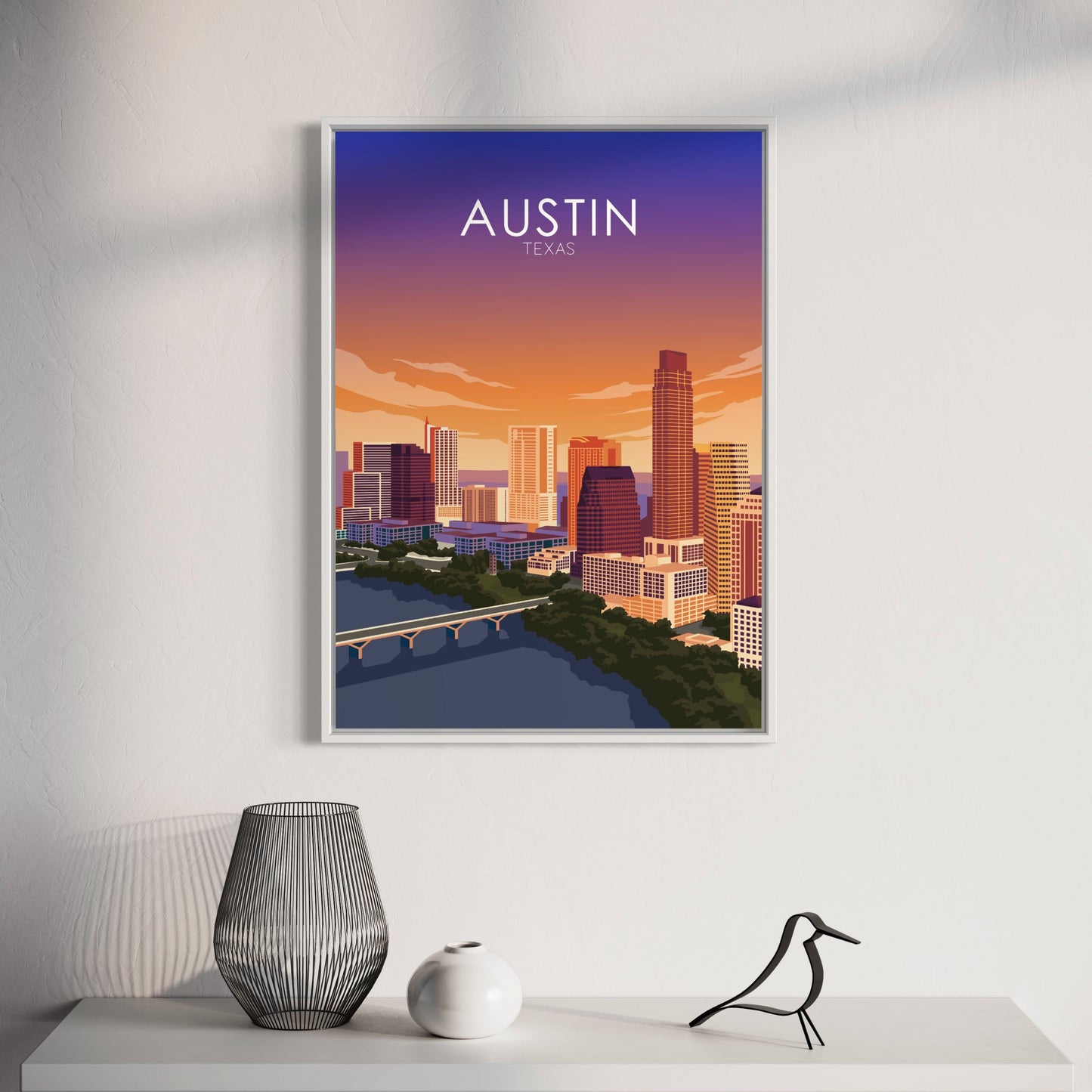 Austin Poster | Austin Wall Art | Austin Sunset Print