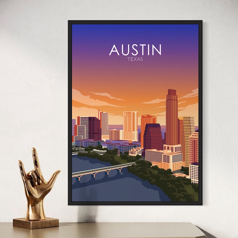 Austin Poster | Austin Wall Art | Austin Sunset Print