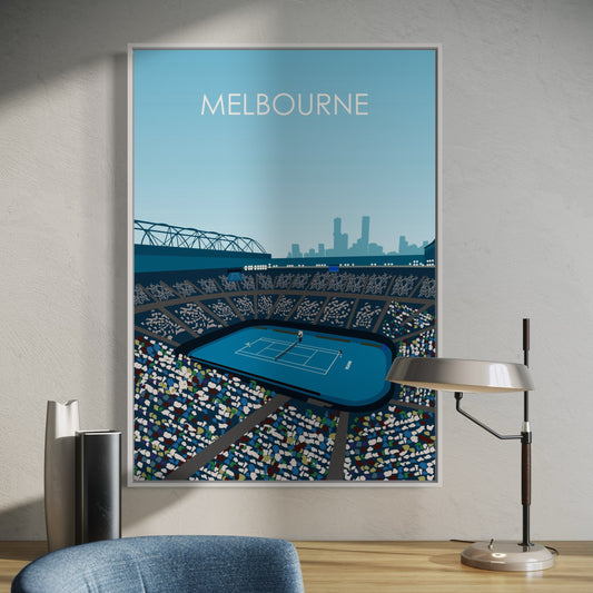 Australian Open Poster | Tennis Gift | Gift for Tennis Player - Blue Sky