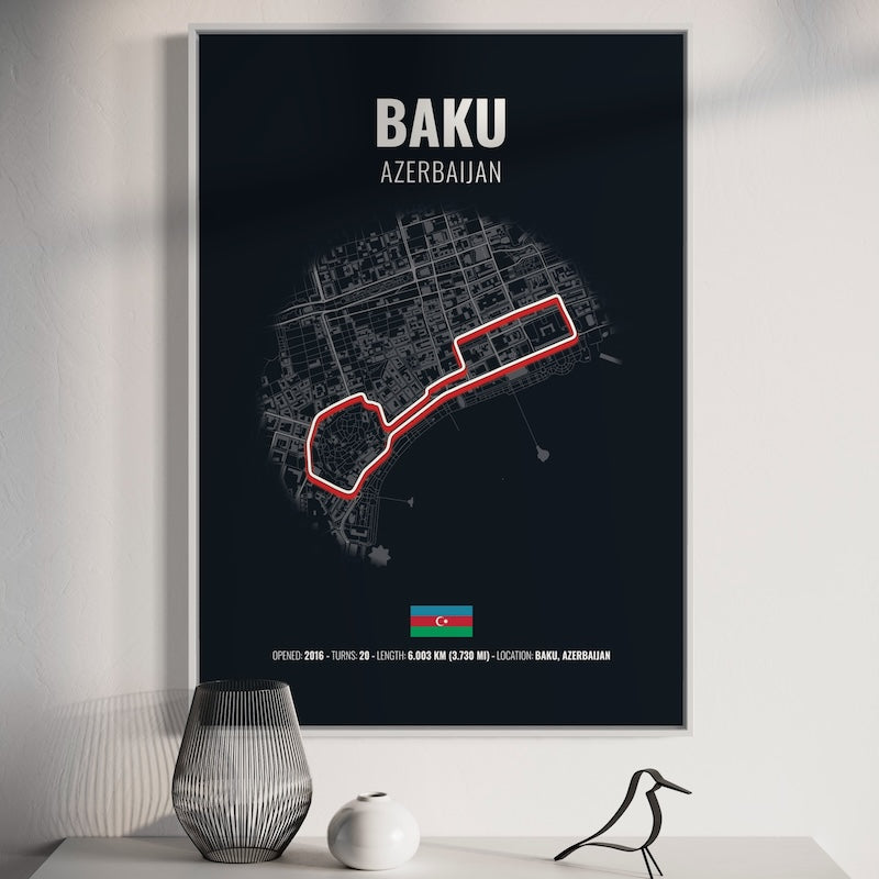 Baku Formula 1 Poster | Baku Formula 1 Print | Baku Formula 1 Wall Art