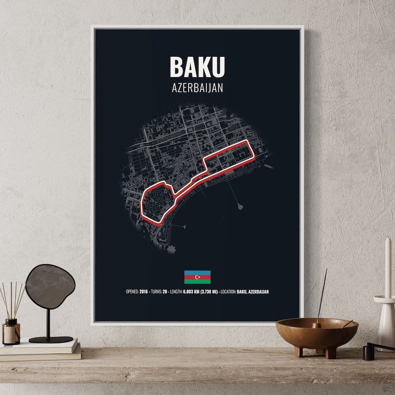 Baku Formula 1 Poster | Baku Formula 1 Print | Baku Formula 1 Wall Art