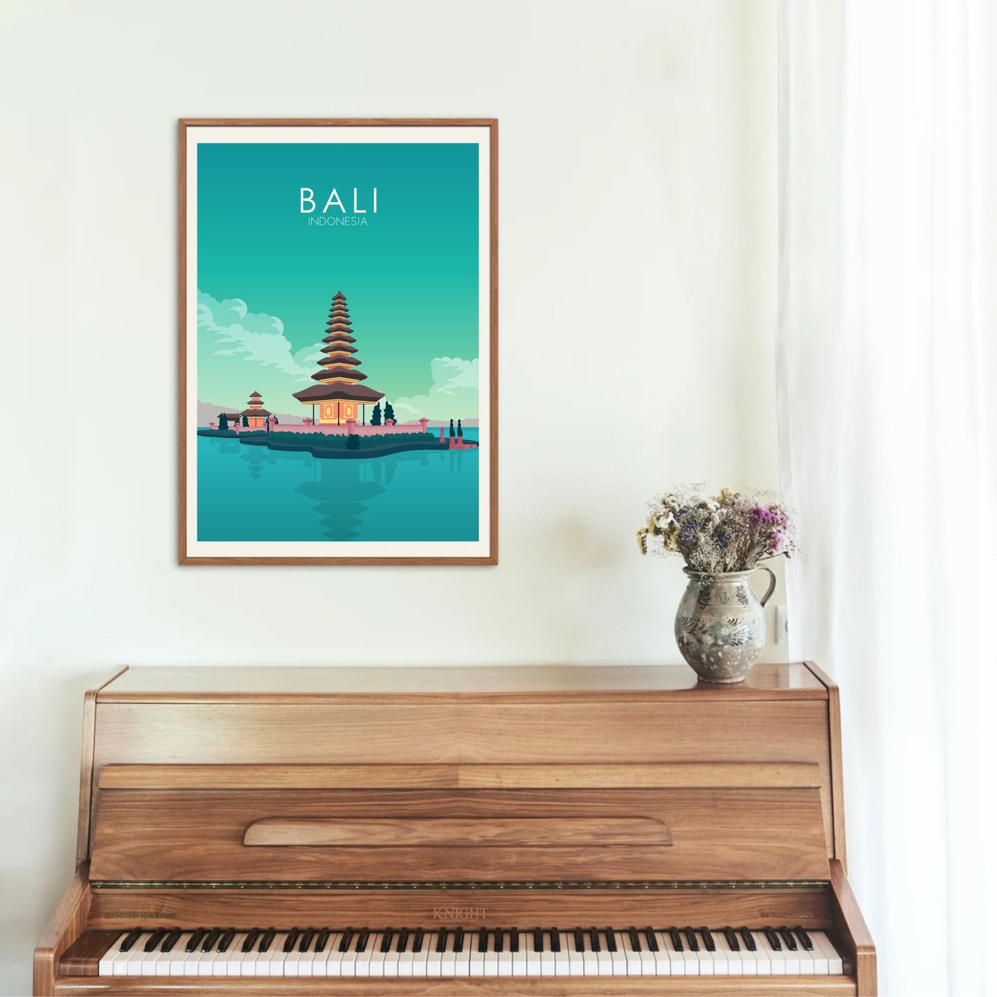 Bali Poster | Bali Wall Art | Bali Pastel Print