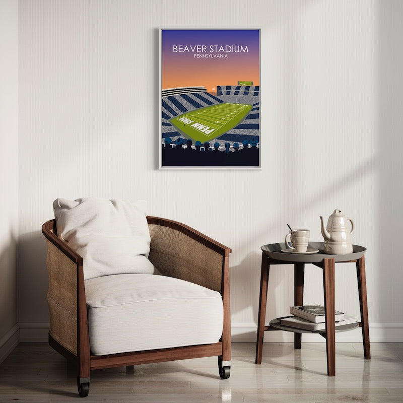 Beaver Stadium Poster | Penn State University Football Stadium Print
