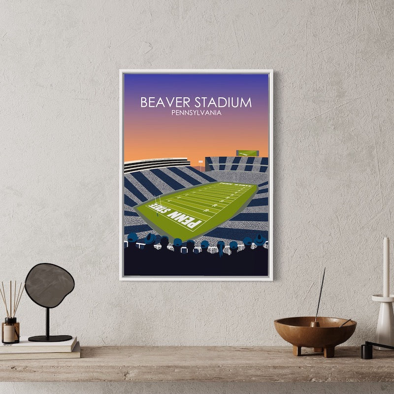 Beaver Stadium Poster | Penn State University Football Stadium Print