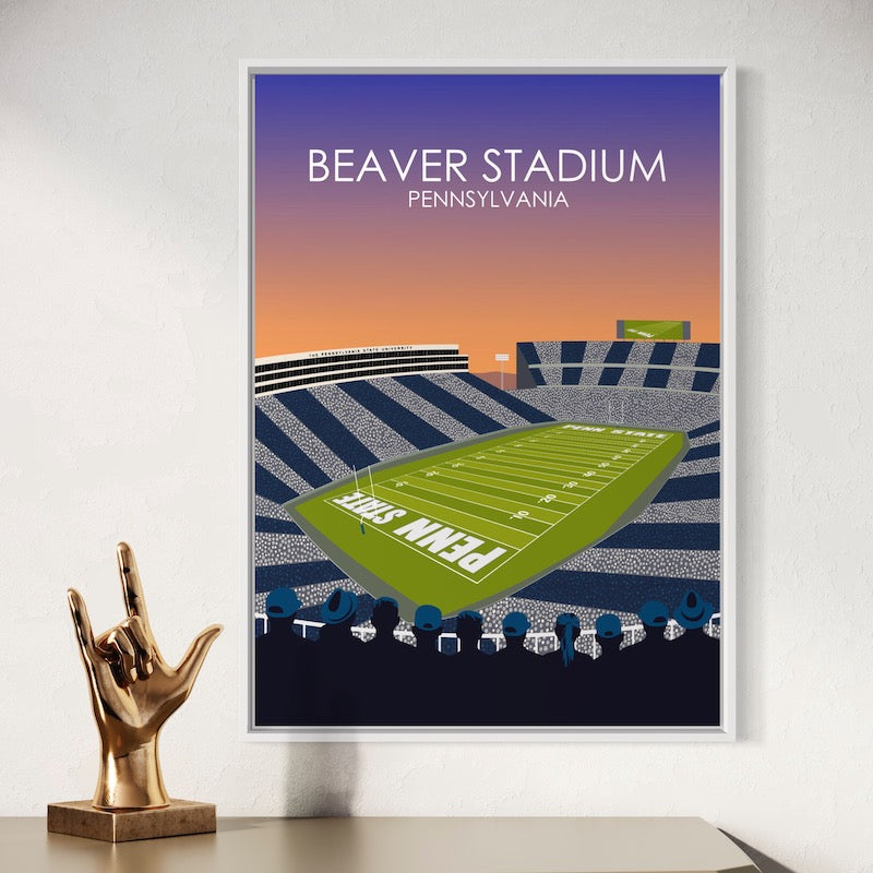 Beaver Stadium Poster | Penn State University Football Stadium Print