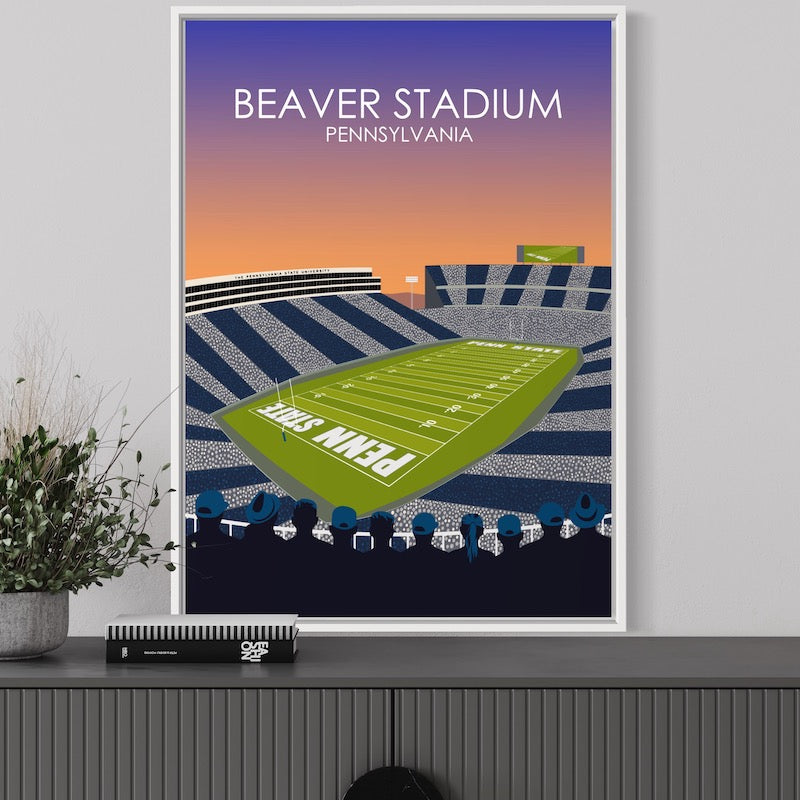 Beaver Stadium Poster | Penn State University Football Stadium Print