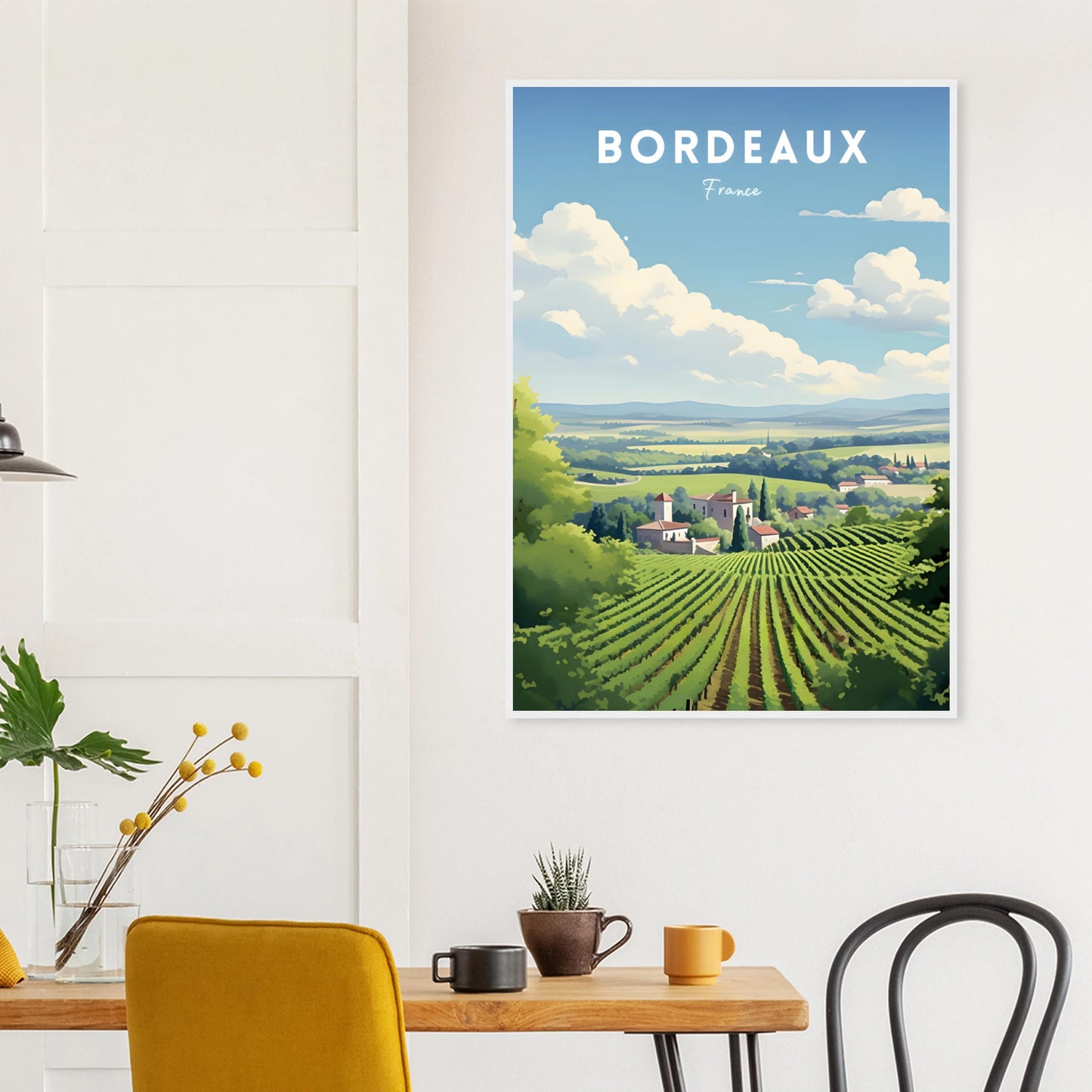 Bordeaux Poster Kitchen Mockup