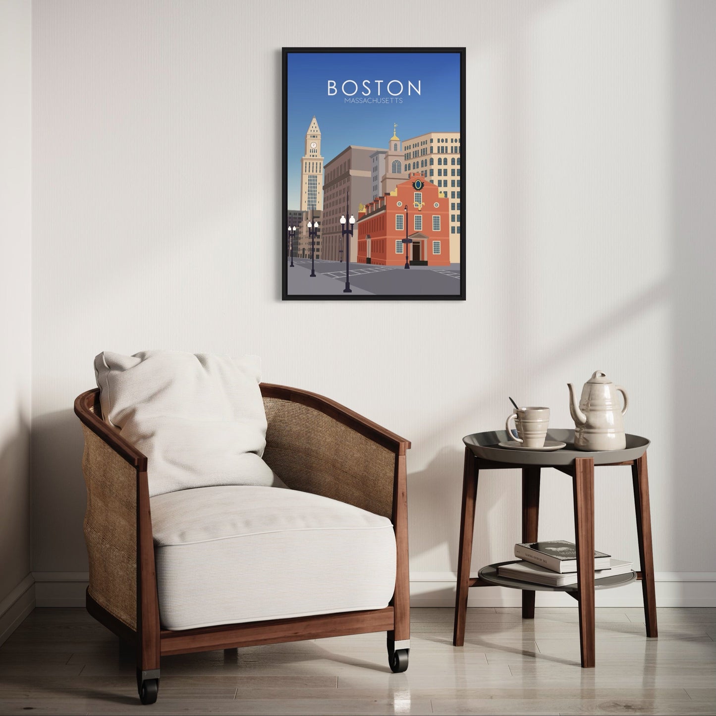 Boston Poster | Boston Wall Art | Boston Daytime Print
