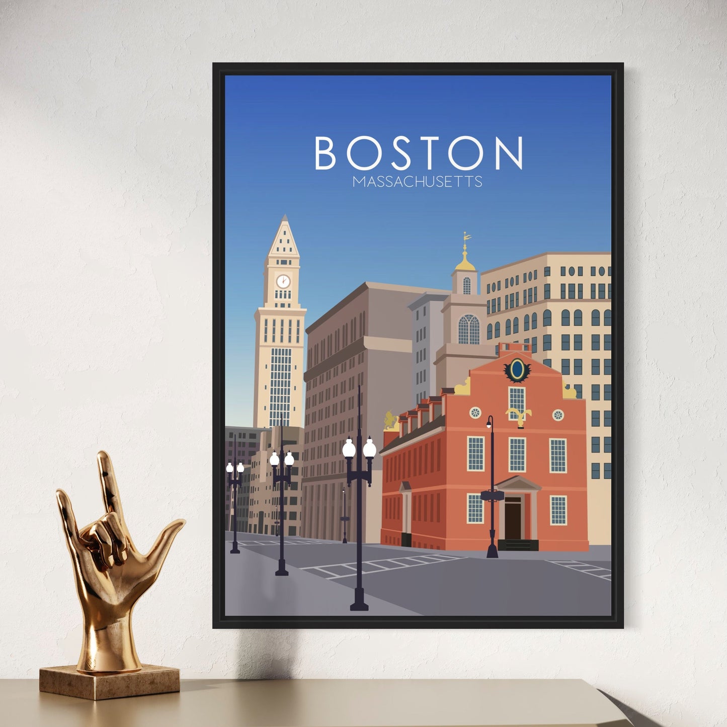 Boston Poster | Boston Wall Art | Boston Daytime Print