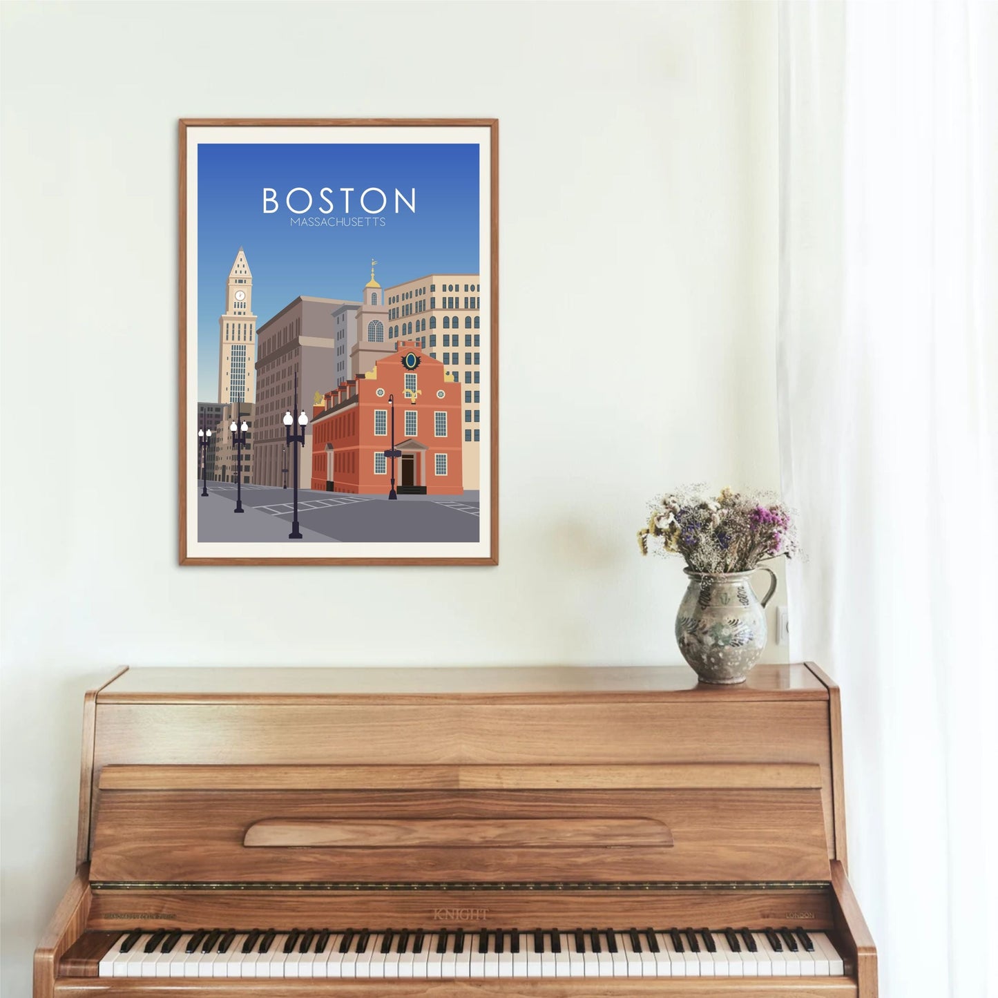 Boston Poster | Boston Wall Art | Boston Daytime Print