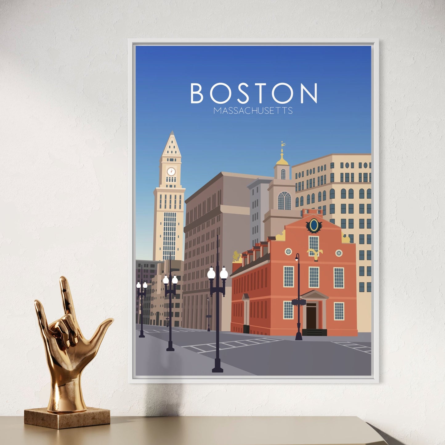 Boston Poster | Boston Wall Art | Boston Daytime Print