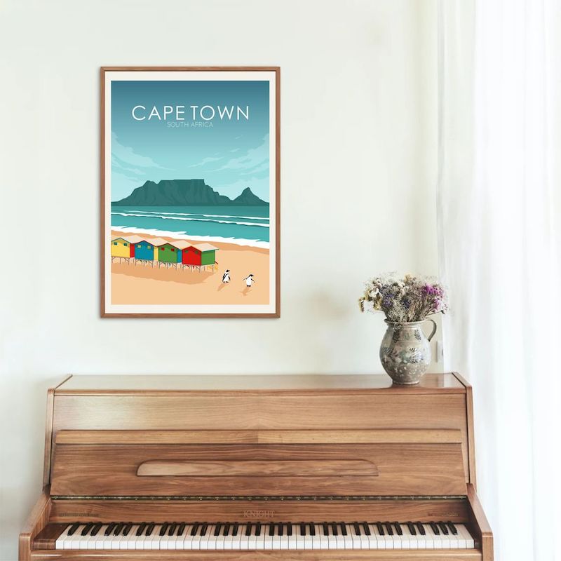 Cape Town Poster | Cape Town Wall Art | Cape Town Daytime Print