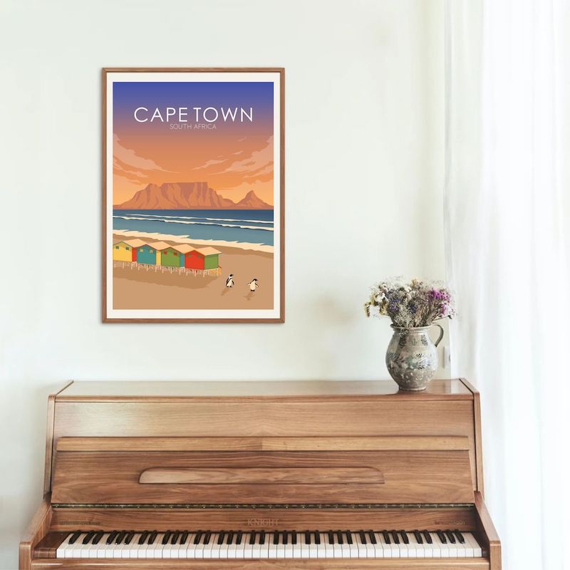 Cape Town Poster | Cape Town Wall Art | Cape Town Sunset Print