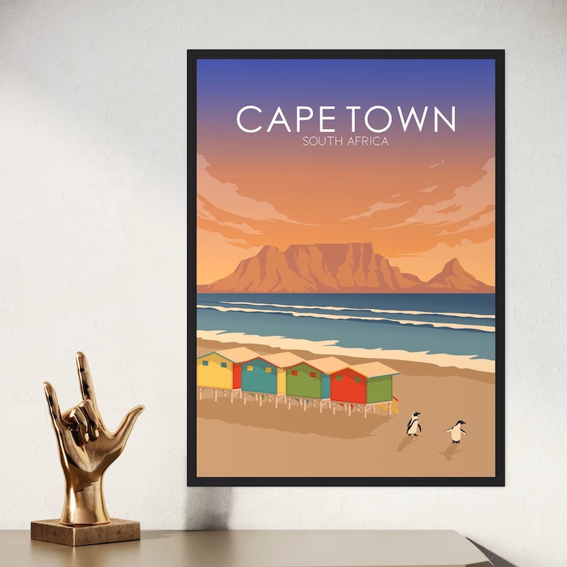 Cape Town Poster | Cape Town Wall Art | Cape Town Sunset Print