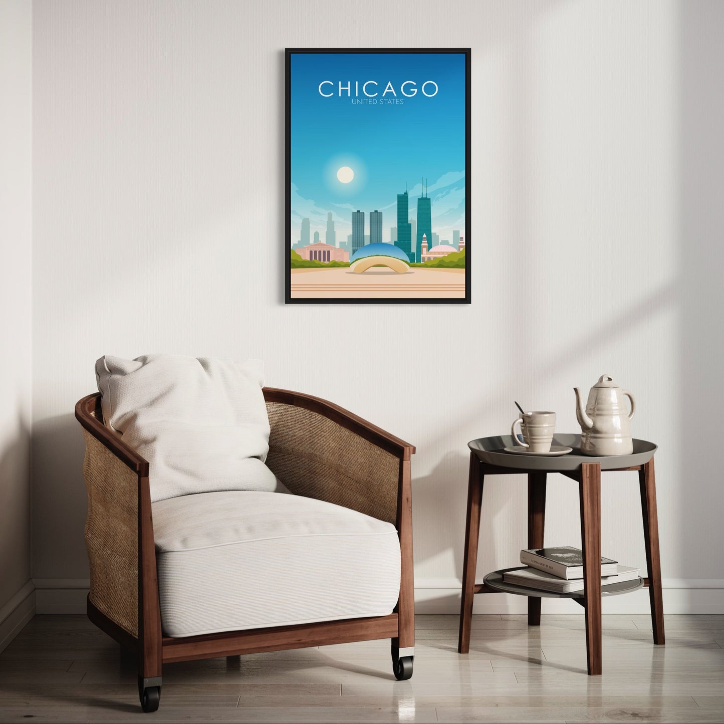 Chicago Poster | Chicago Wall Art | Chicago Daytime Print