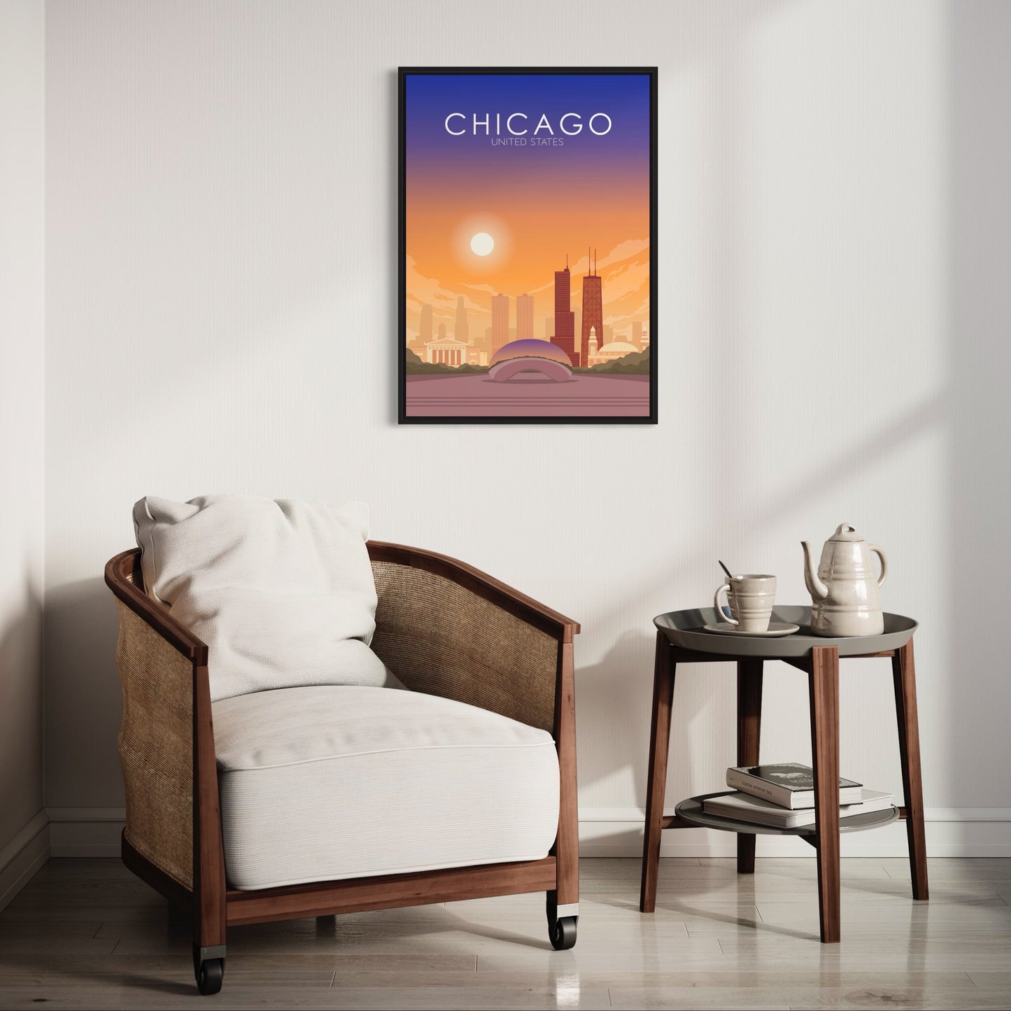 Chicago Poster | Chicago Wall Art | Chicago Sunset Print