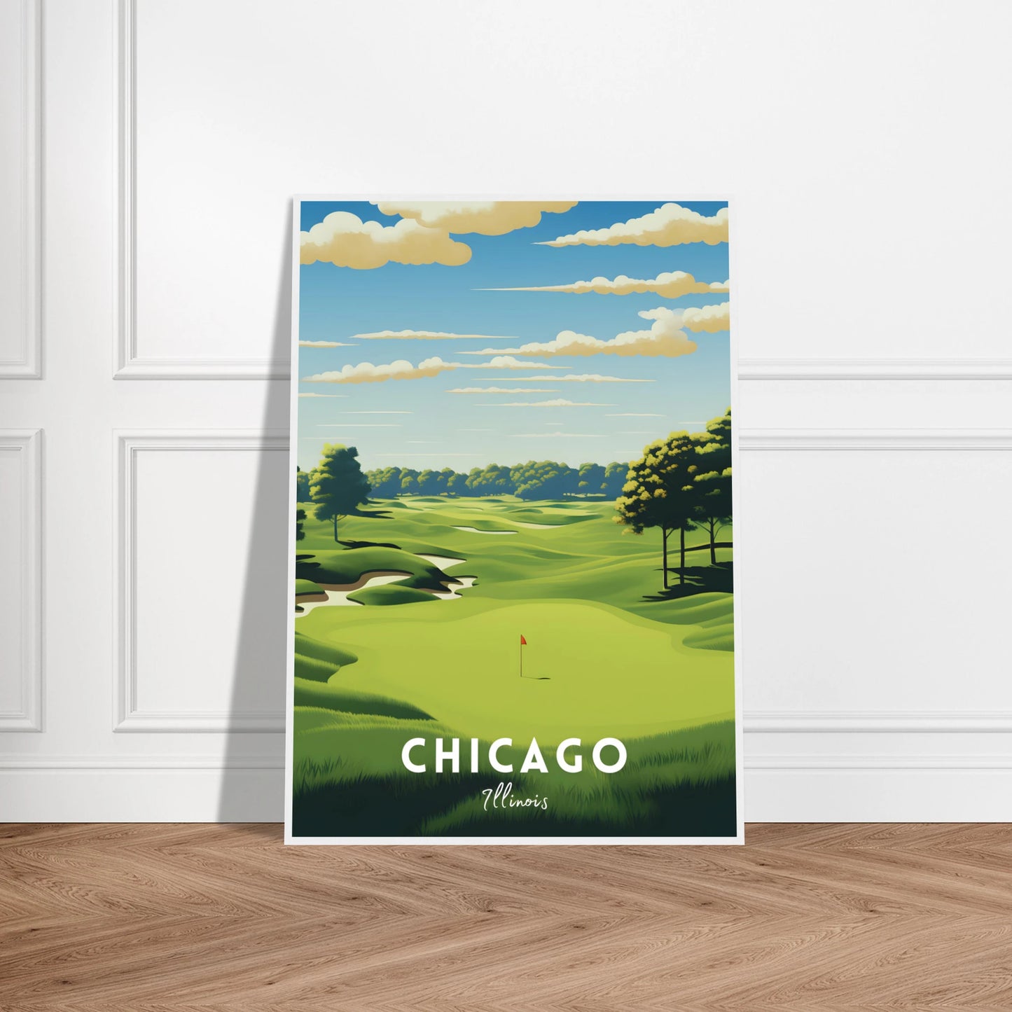 Chicago Golf Course Poster