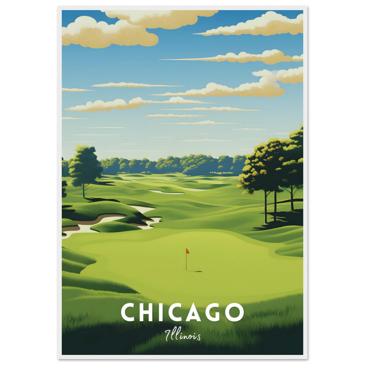 Chicago Golf Poster