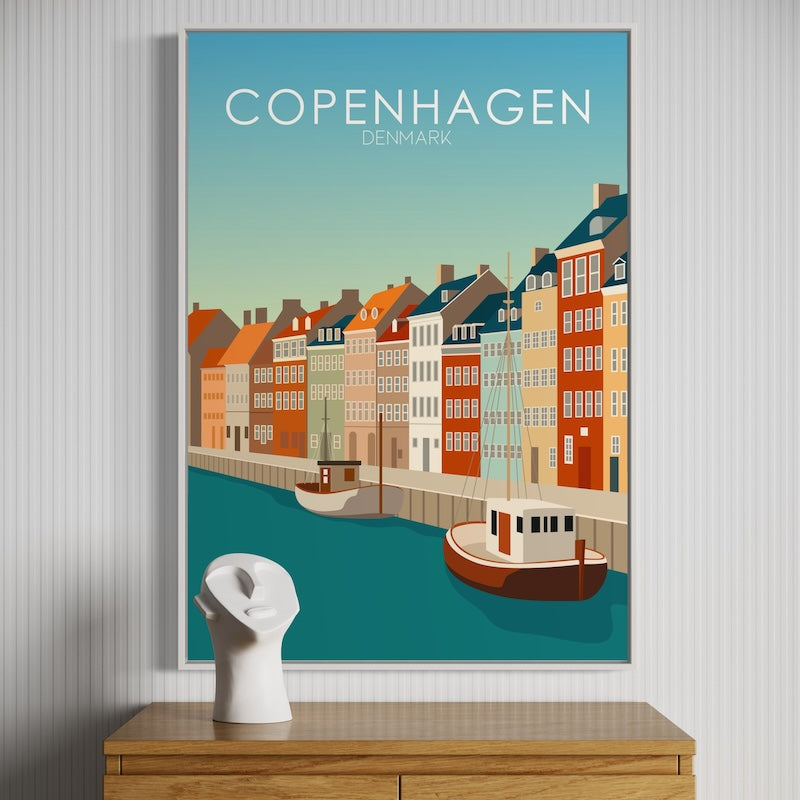 Copenhagen Daytime Poster | Copenhagen Print | Copenhagen Wall Art