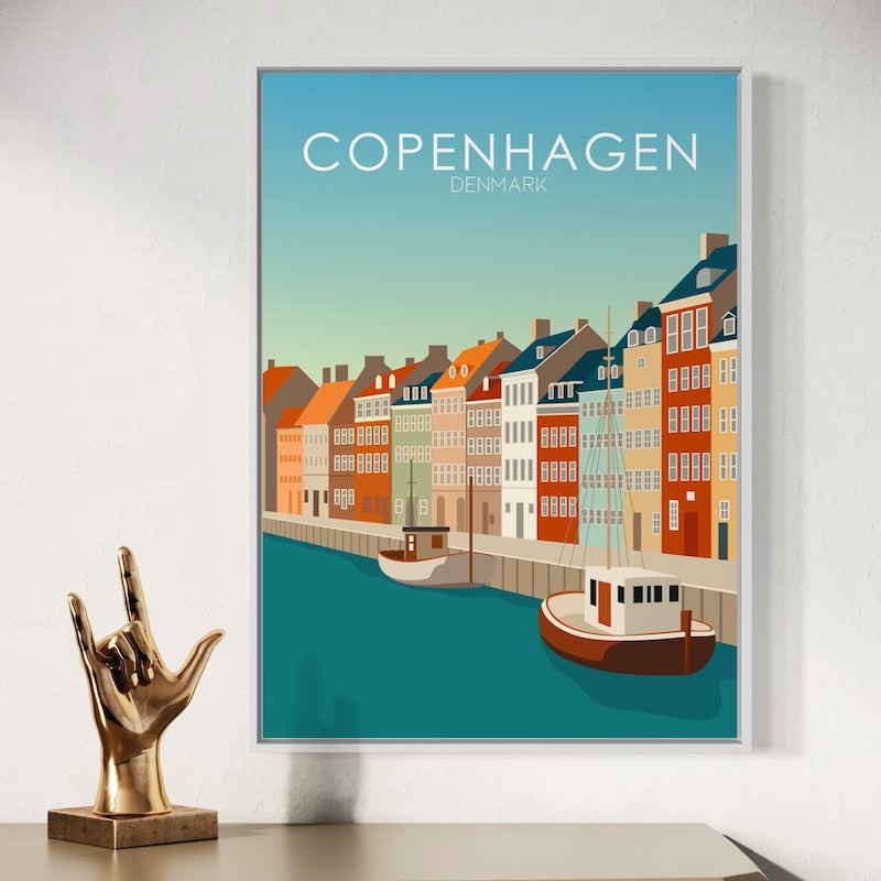 Copenhagen Daytime Poster | Copenhagen Print | Copenhagen Wall Art