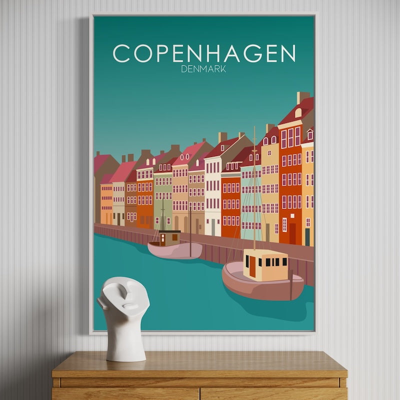 Copenhagen Pastel Poster | Copenhagen Pastel Print | Copenhagen Pastel Wall Art