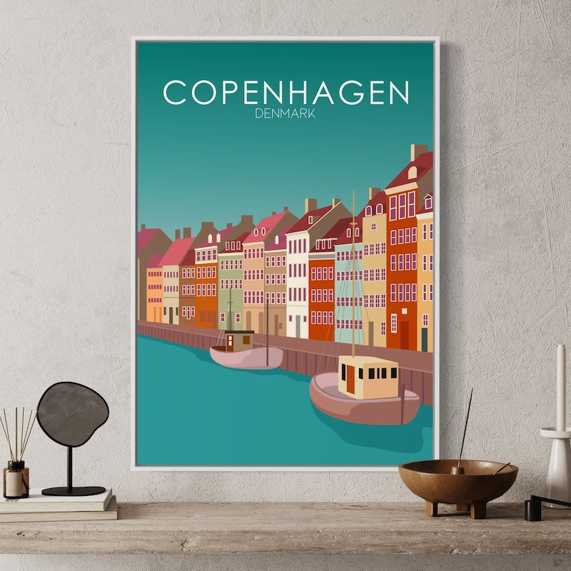 Copenhagen Pastel Poster | Copenhagen Pastel Print | Copenhagen Pastel Wall Art