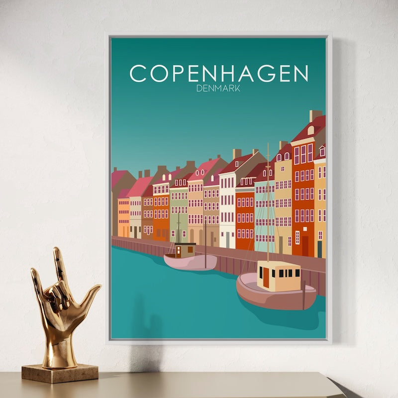 Copenhagen Pastel Poster | Copenhagen Pastel Print | Copenhagen Pastel Wall Art