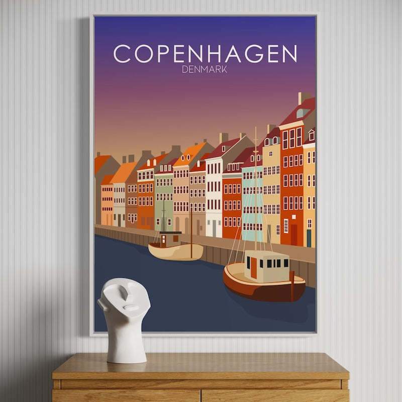 Copenhagen Sunset Poster | Copenhagen Sunset Print | Copenhagen Sunset Wall Art