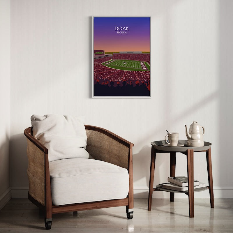Doak Campbell Stadium Poster | Florida State University Football Stadium Print