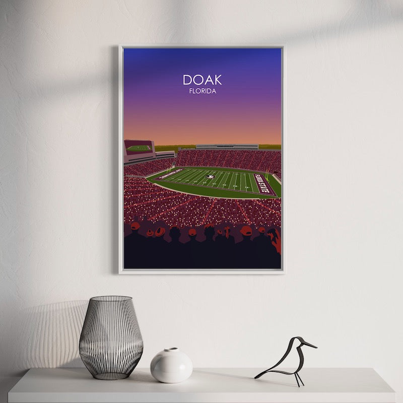 Doak Campbell Stadium Poster | Florida State University Football Stadium Print