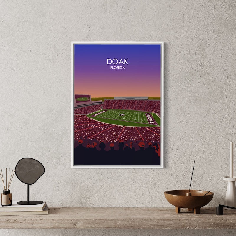 Doak Campbell Stadium Poster | Florida State University Football Stadium Print