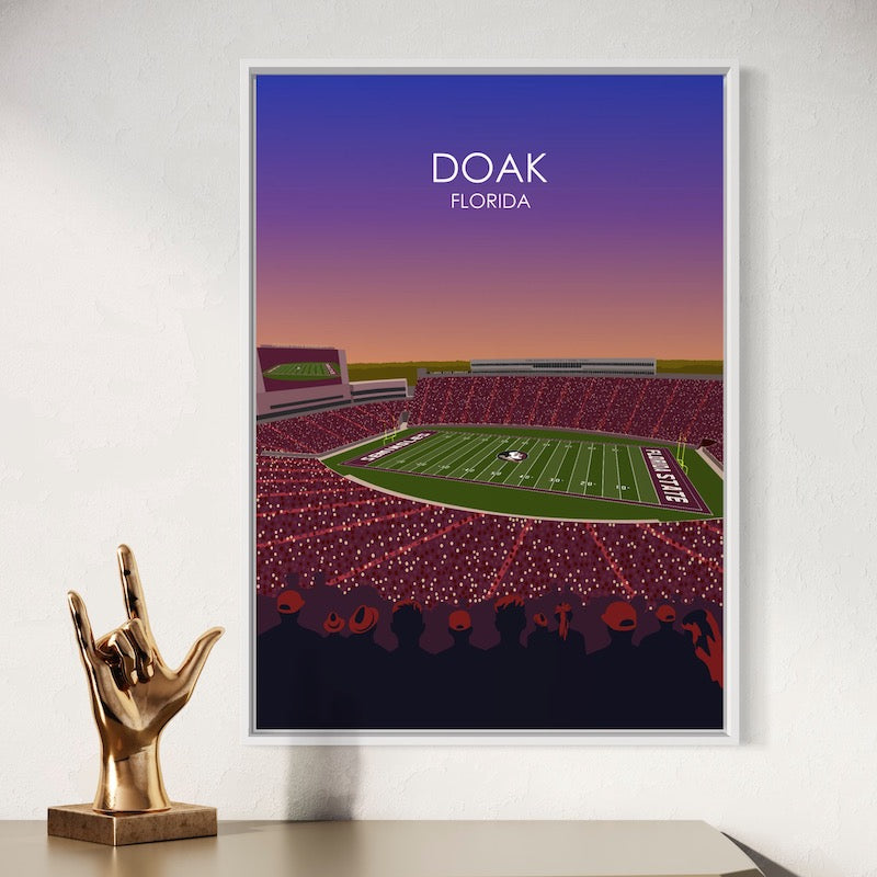 Doak Campbell Stadium Poster | Florida State University Football Stadium Print