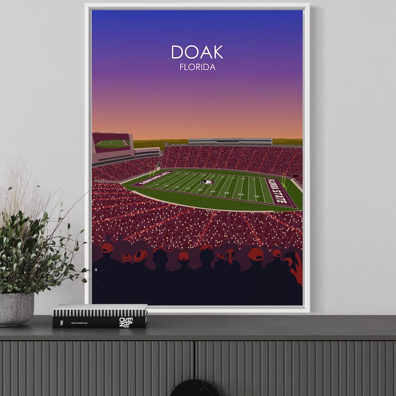 Doak Campbell Stadium Poster | Florida State University Football Stadium Print