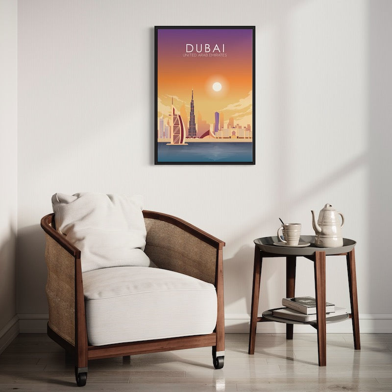 Dubai Poster | Dubai Wall Art | Dubai Sunset Print