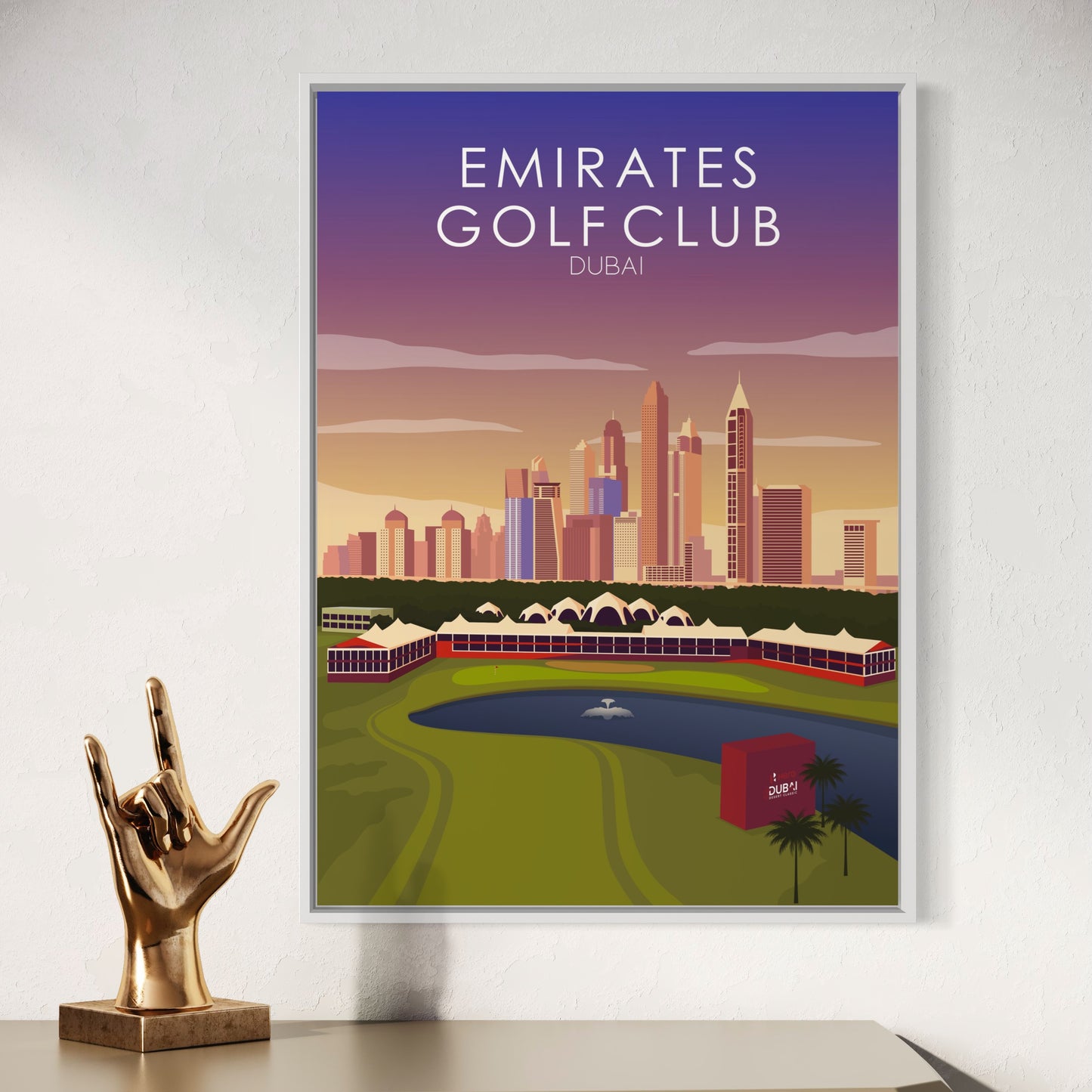 Emirates Sunset Golf Course Print - 18th Hole