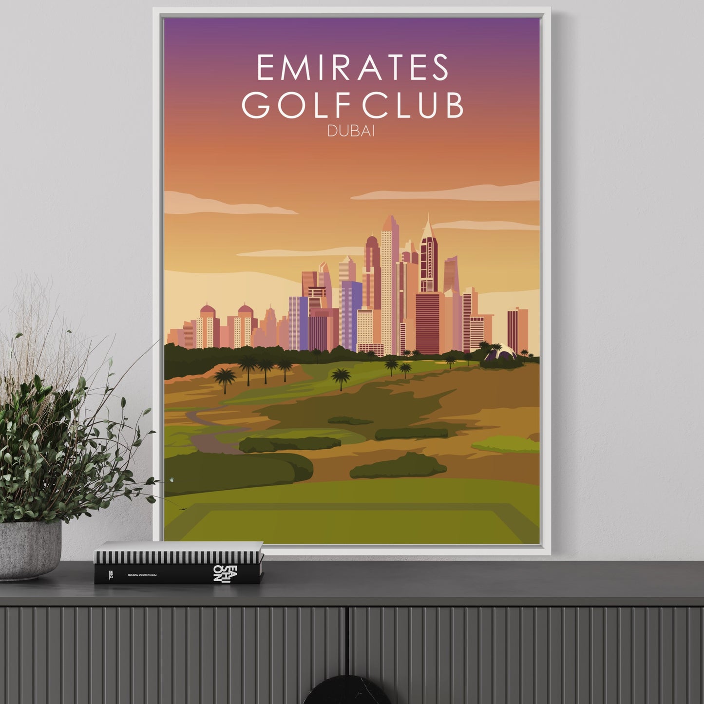 Emirates Sunset Golf Course Print - 8th Tee Box