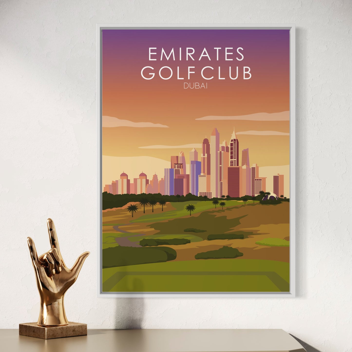 Emirates Sunset Golf Course Print - 8th Tee Box