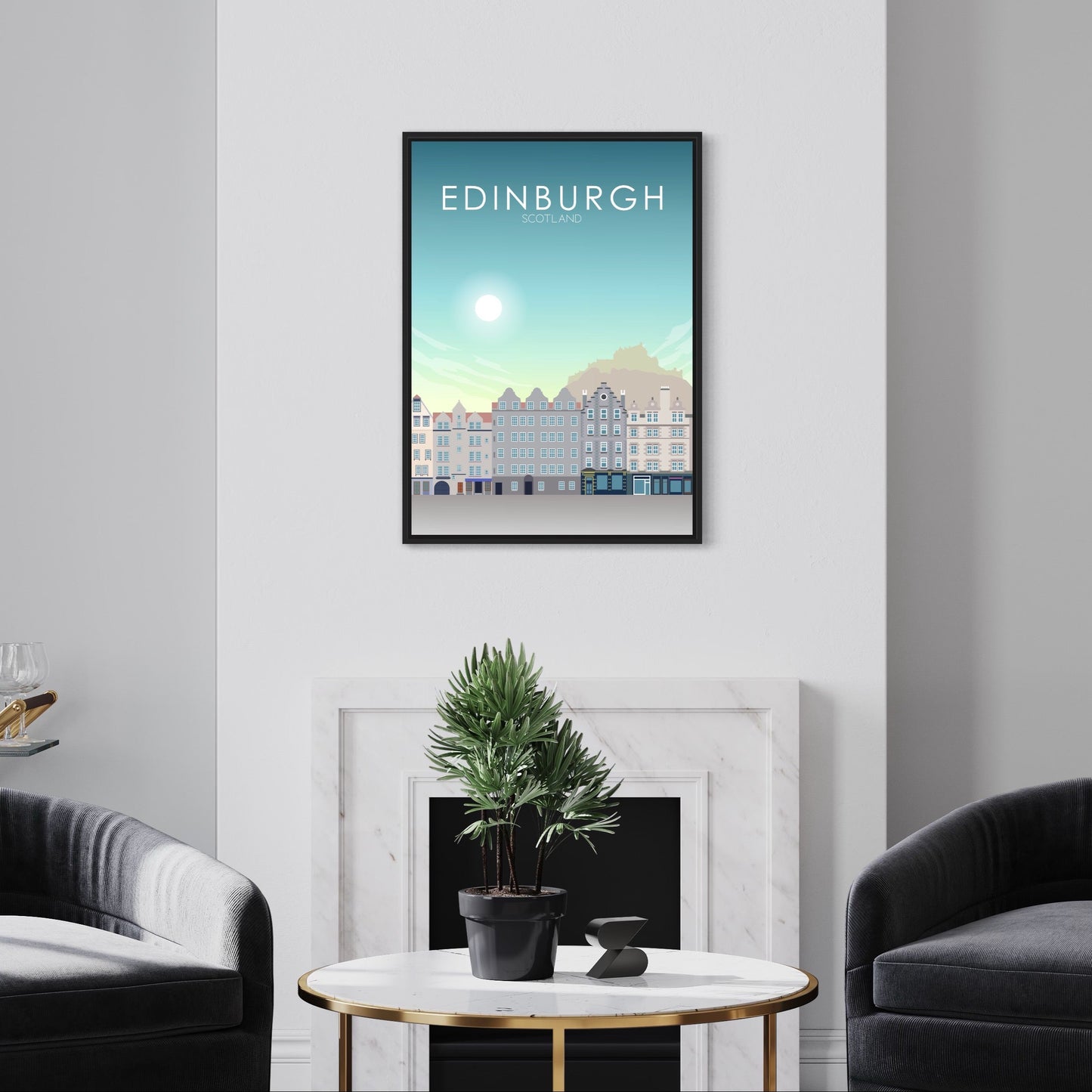 Edinburgh Poster | Edinburgh Wall Art | Edinburgh Daytime Print