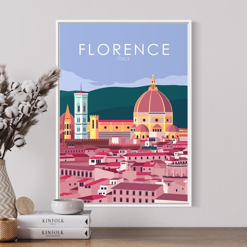 Florence Poster | Florence Wall Art | Florence Pastel Print
