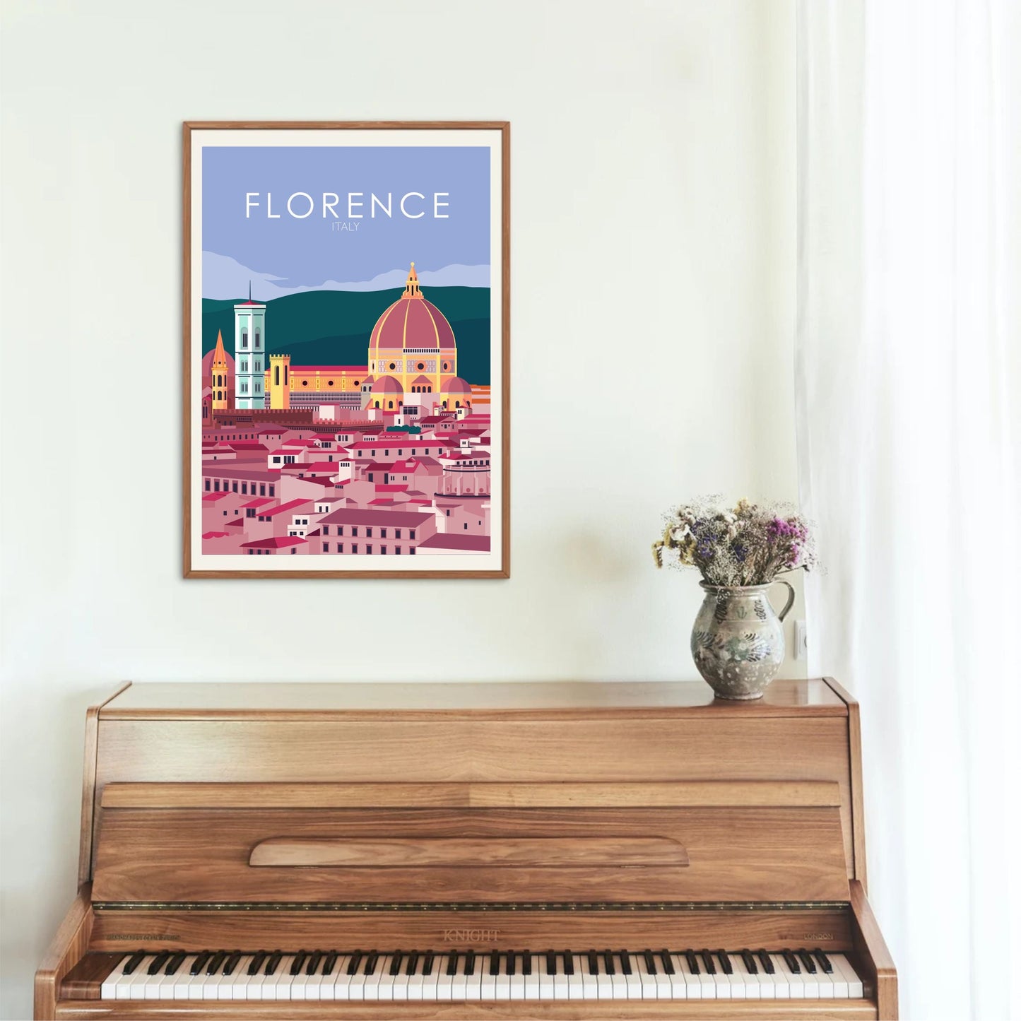 Florence Poster | Florence Wall Art | Florence Pastel Print