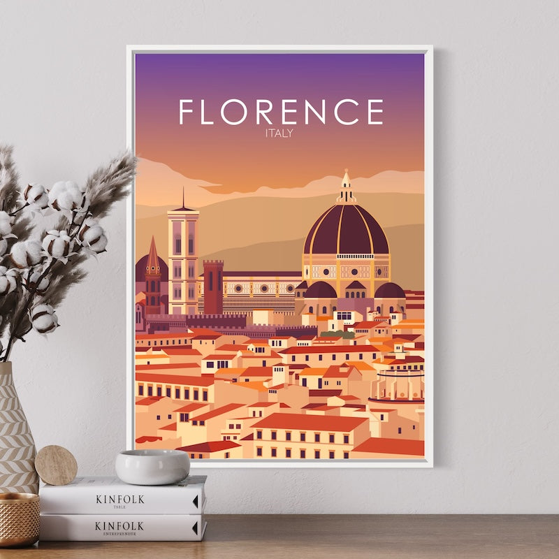 Florence Poster | Florence Wall Art | Florence Sunset Print