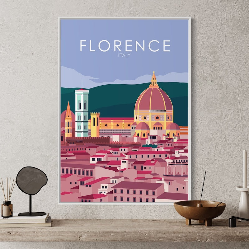 Florence Poster | Florence Wall Art | Florence Pastel Print