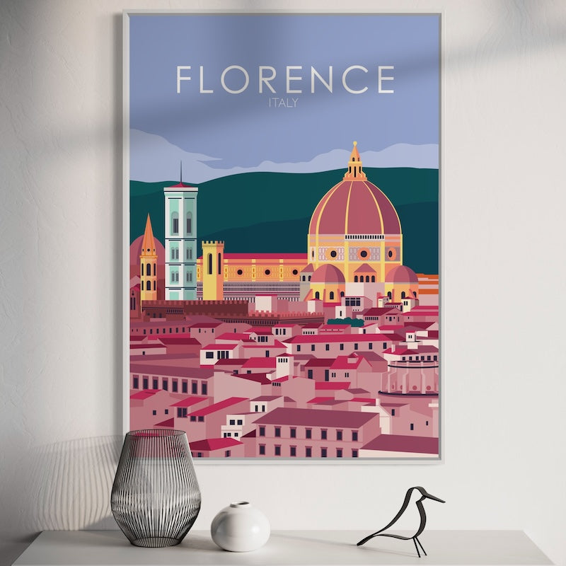 Florence Poster | Florence Wall Art | Florence Pastel Print