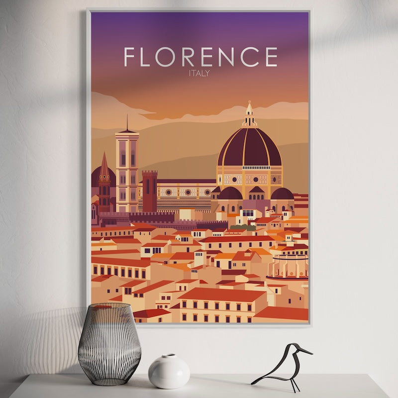Florence Poster | Florence Wall Art | Florence Sunset Print