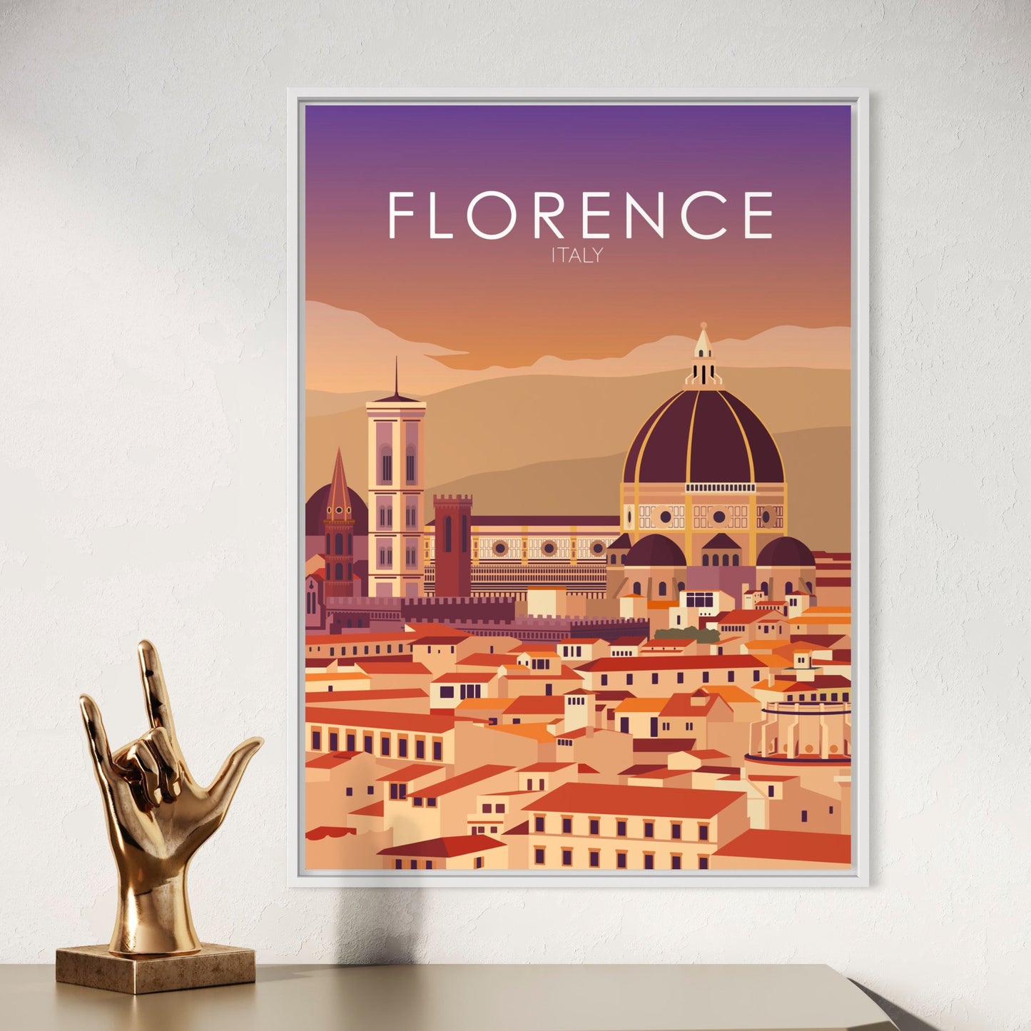 Florence Poster | Florence Wall Art | Florence Sunset Print