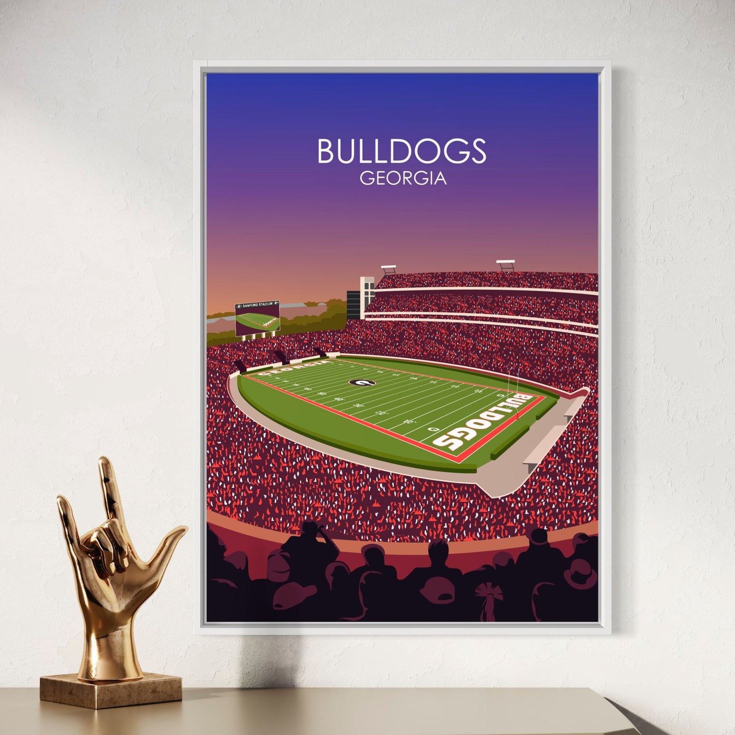 Georgia Bulldogs Poster | Sanford Stadium Poster | University of Georgia College Football Stadium Print